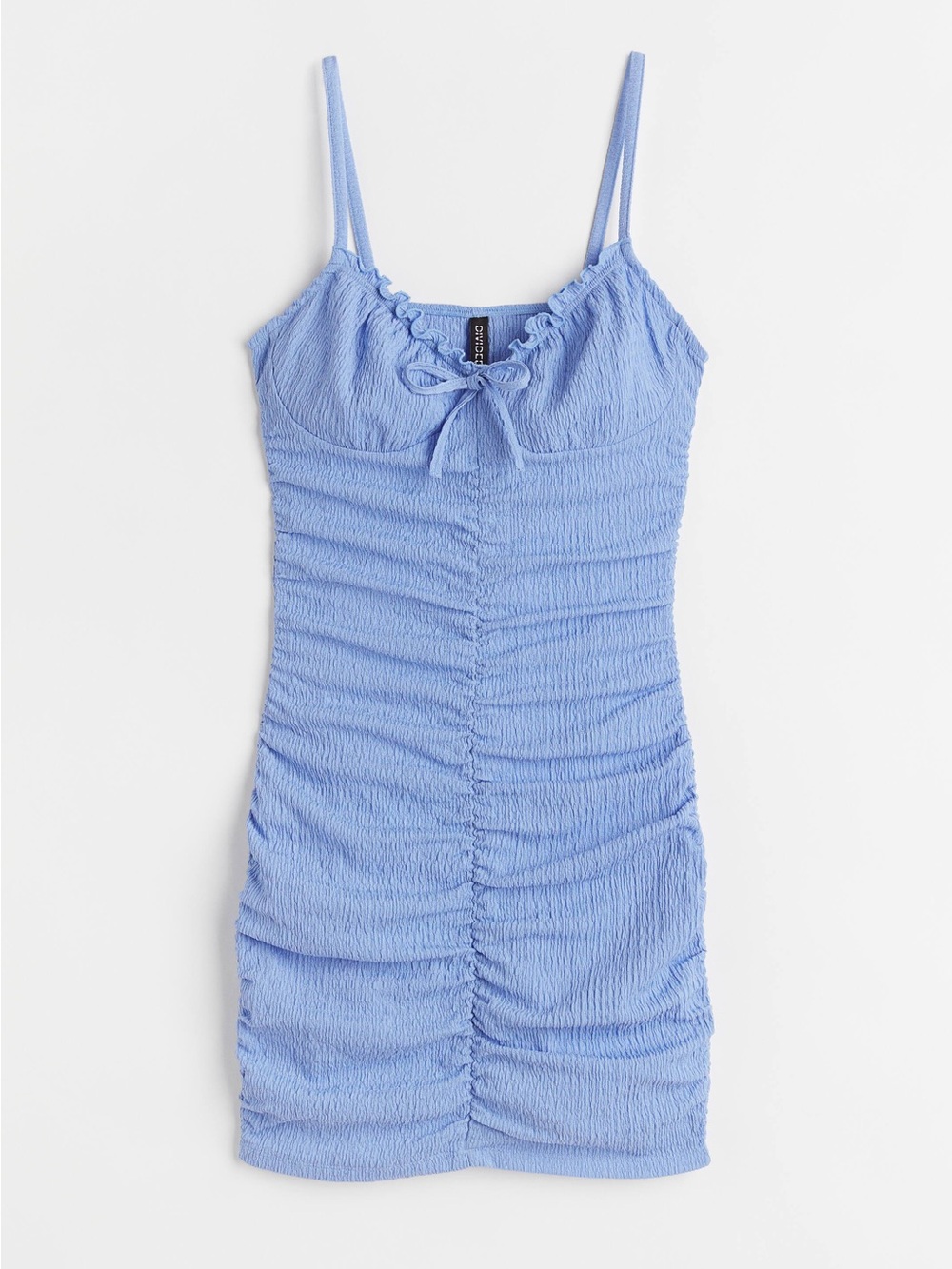 NWT H&M Blue Periwinkle Ruched Mini Dress XS